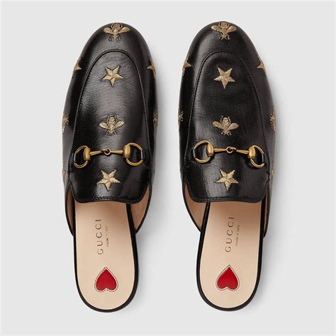 gucci princetown embroidered leather slipper knockoff|Gucci princetown embroidered leather slipper.